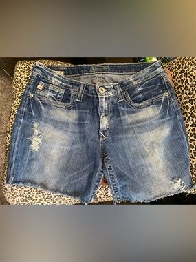 Big Star Women's Distressed Blue Denim Jean Shorts